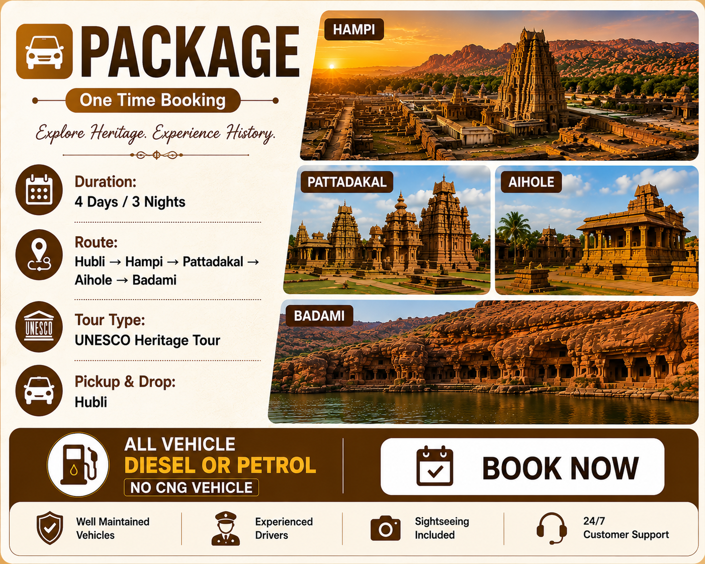 Standard Package covering Dandeli, Gokarna, Honnavar, Apsarakonda and Murdeshwar