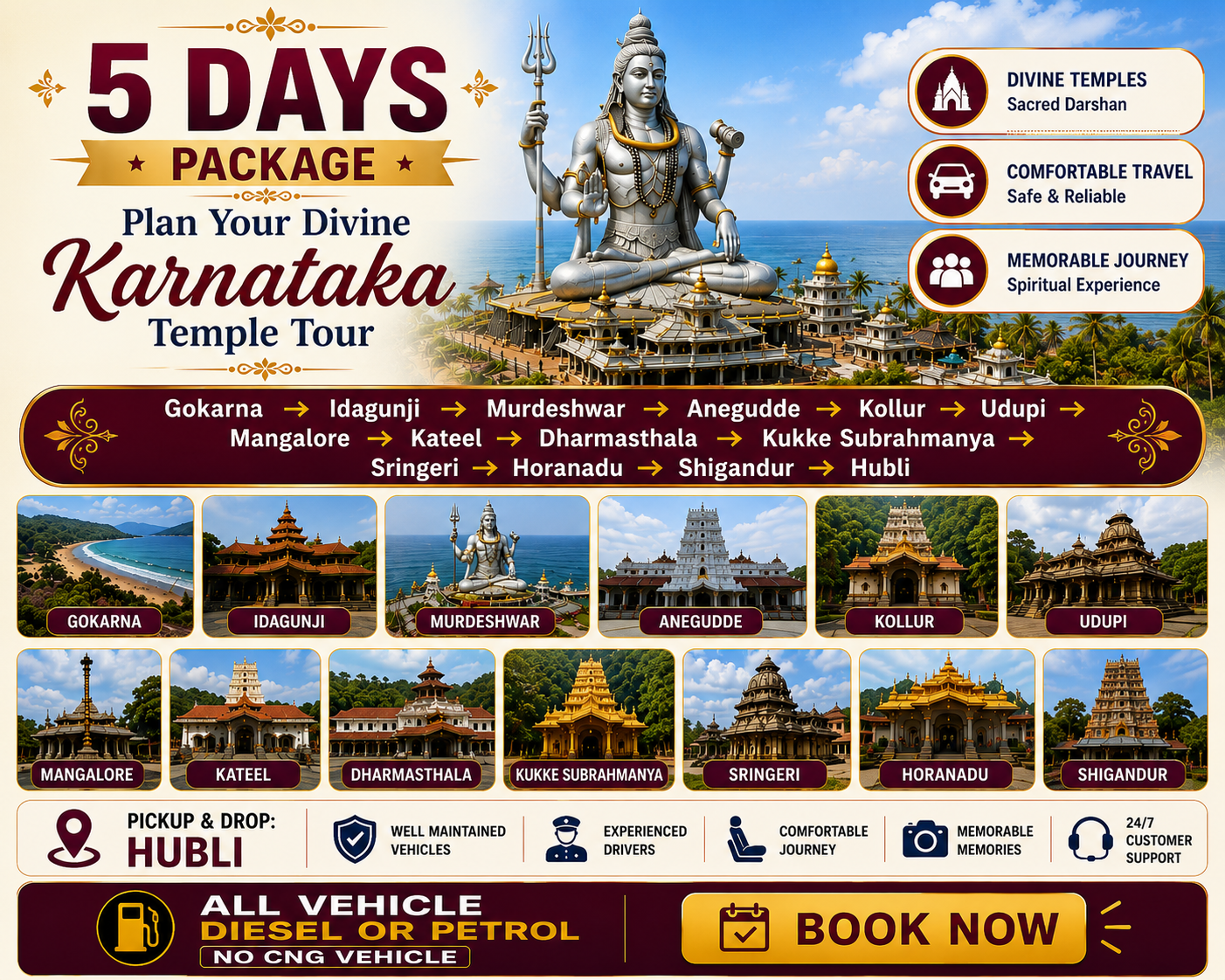 Premium UNESCO Heritage Package covering Hampi, Pattadakal, Aihole and Badami